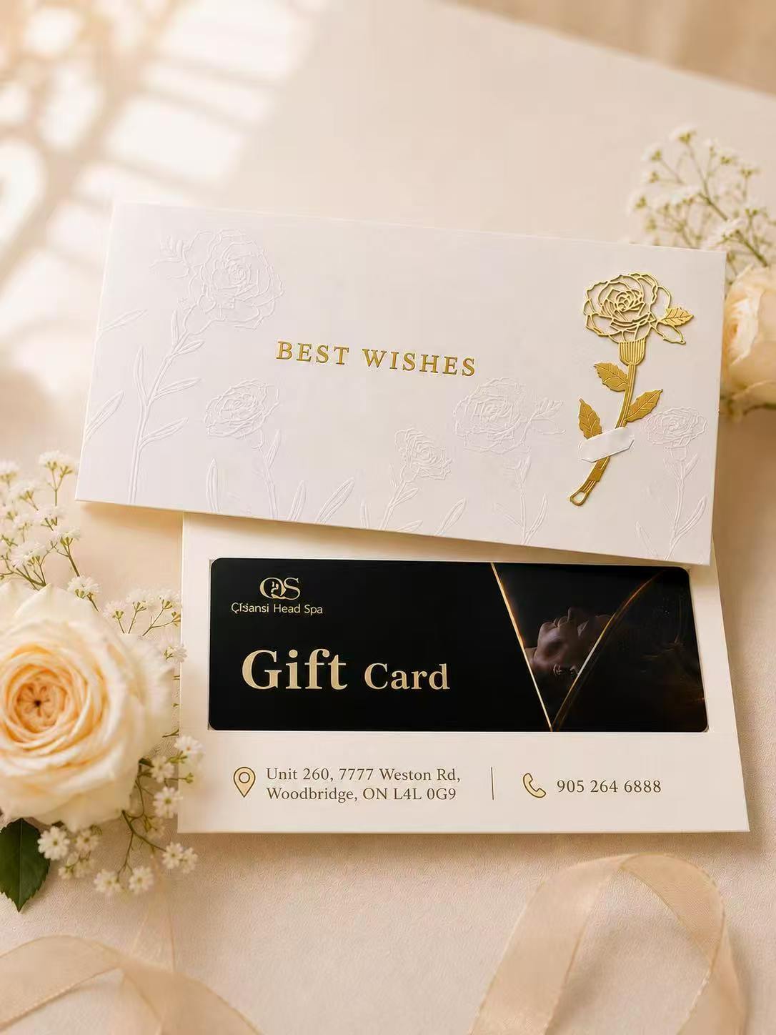 QS Head Spa gift card presentation